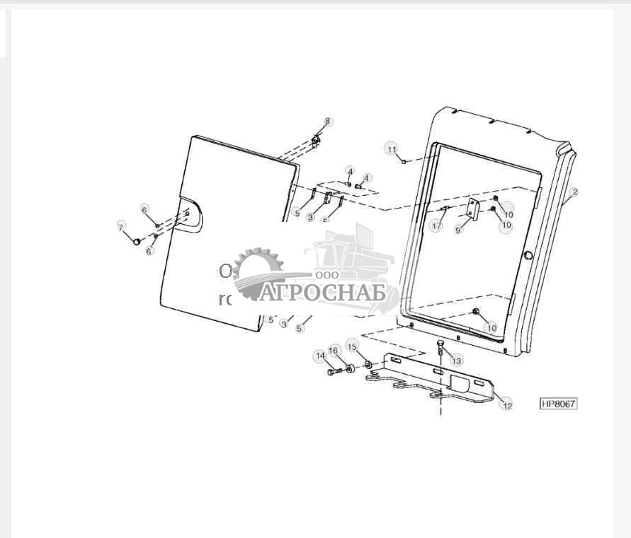 Левая передняя панель и дверь 